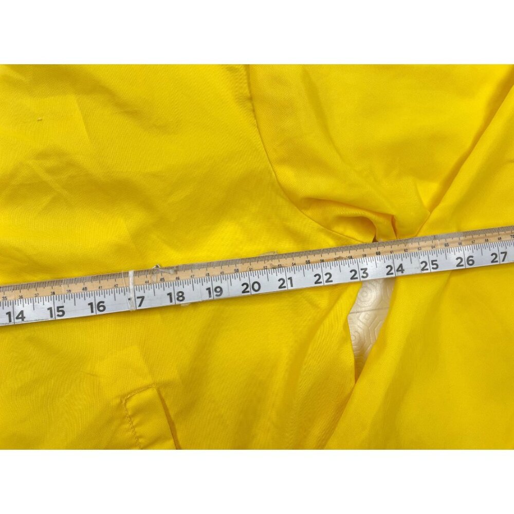 Vintage 1970's Yellow Striped Nylon Light Weight Drag Racing Jacket Men's Large - Picture 6 of 12